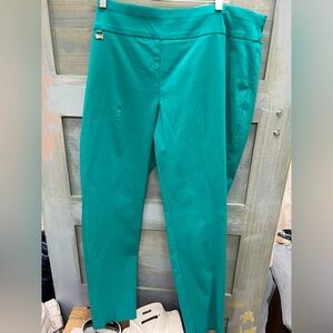 Alfani Teal Oasis Skinny Tummy Control Pants